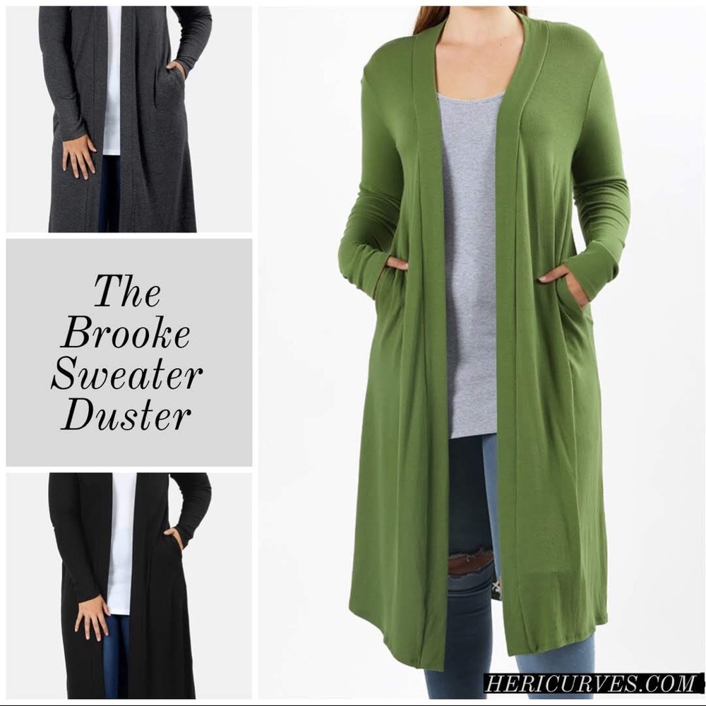 Brooke Plus Size Sweater Duster